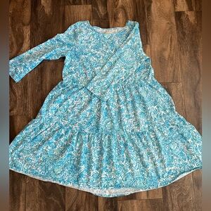 Lilly Pulitzer Turquoise Patterned Kids Dress